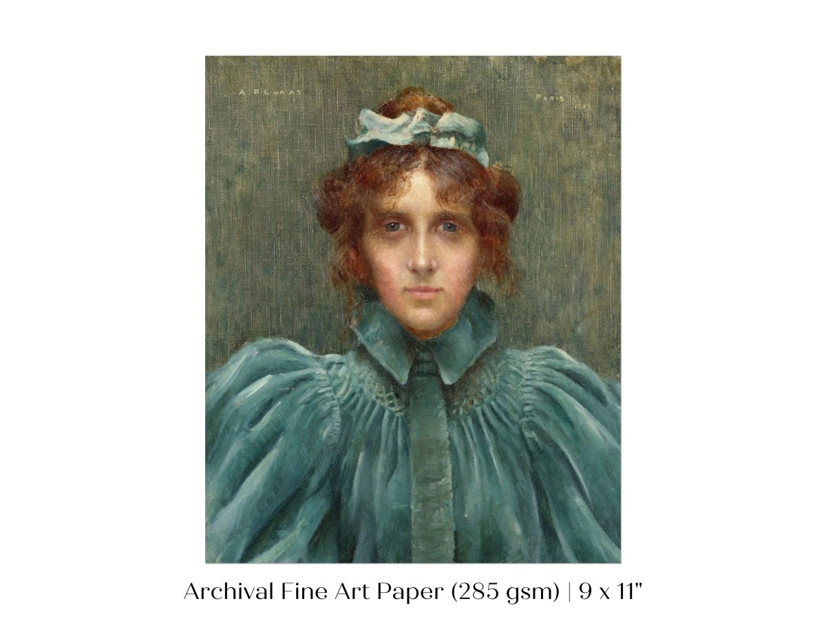 Woman in a Velvet Dress | P192 - Single Art Prints - Piccolo Fiore Prints