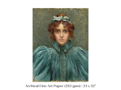 Woman in a Velvet Dress | P192 - Single Art Prints - Piccolo Fiore Prints