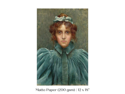 Woman in a Velvet Dress | P192 - Single Art Prints - Piccolo Fiore Prints