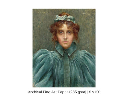 Woman in a Velvet Dress | P192 - Single Art Prints - Piccolo Fiore Prints