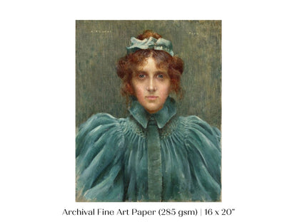 Woman in a Velvet Dress | P192 - Single Art Prints - Piccolo Fiore Prints