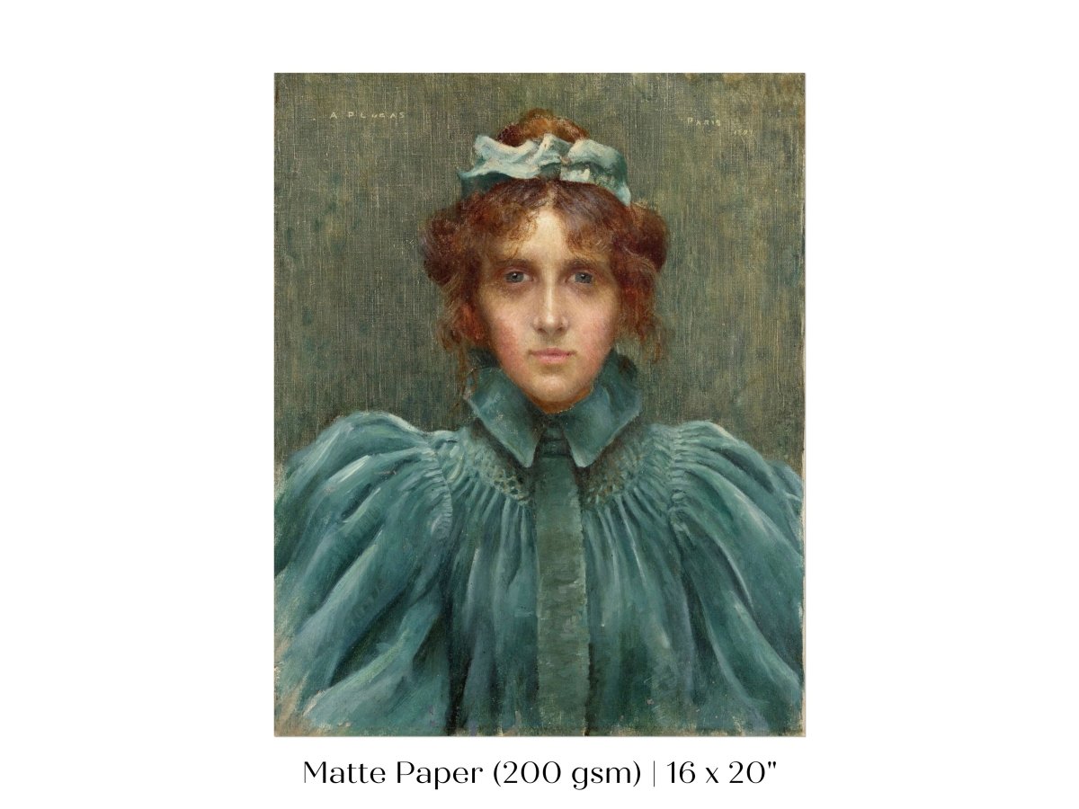 Woman in a Velvet Dress | P192 - Single Art Prints - Piccolo Fiore Prints