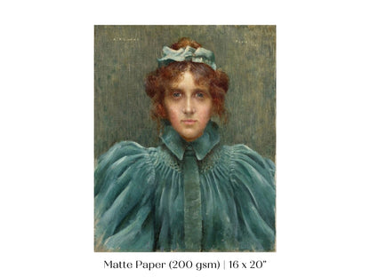 Woman in a Velvet Dress | P192 - Single Art Prints - Piccolo Fiore Prints