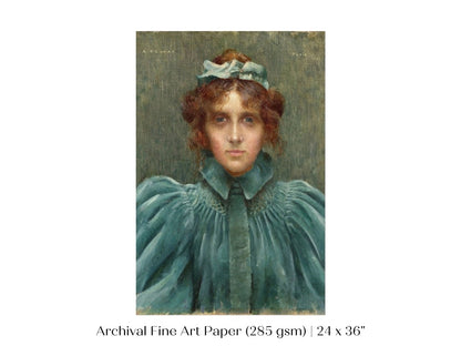 Woman in a Velvet Dress | P192 - Single Art Prints - Piccolo Fiore Prints