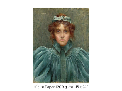Woman in a Velvet Dress | P192 - Single Art Prints - Piccolo Fiore Prints
