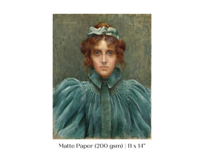 Woman in a Velvet Dress | P192 - Single Art Prints - Piccolo Fiore Prints