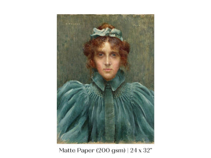 Woman in a Velvet Dress | P192 - Single Art Prints - Piccolo Fiore Prints