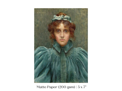 Woman in a Velvet Dress | P192 - Single Art Prints - Piccolo Fiore Prints