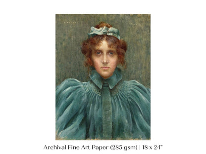 Woman in a Velvet Dress | P192 - Single Art Prints - Piccolo Fiore Prints