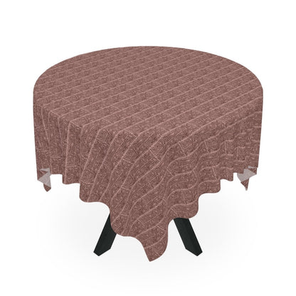Woodblock - 1 - Pink&Brown | Tablecloth - Tablecloth - Piccolo Fiore Prints