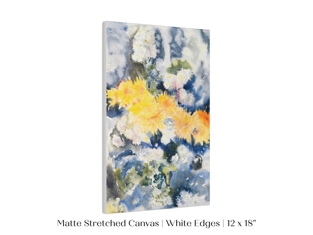 Yellow and Blue Watercolour Abstract | P64 - Single Art Prints - Piccolo Fiore Prints