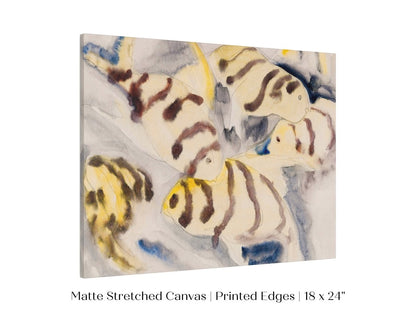 Yellow Watercolour Fish | P96 - Single Art Prints - Piccolo Fiore Prints