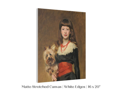 Young Lady with Yorkshire Terrier | P127 - Single Art Prints - Piccolo Fiore Prints