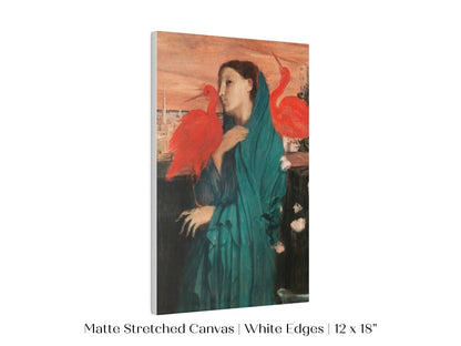 Young Woman with Ibis | P309 - Single Art Prints - Piccolo Fiore Prints