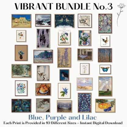 30 Digital Art Prints | Blue Vibrant Eclectic BUNDLE | VB3 - Digital Art Bundle - Piccolo Fiore Prints