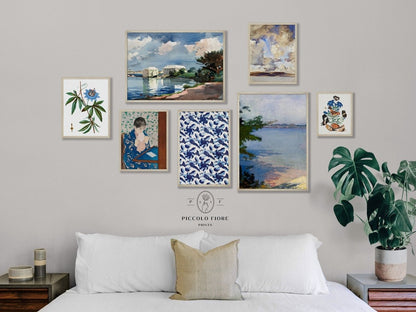 30 Digital Art Prints | BLUE/GREY Neutral Vintage Print BUNDLE | NB4 - Digital Art Bundle - Piccolo Fiore Prints