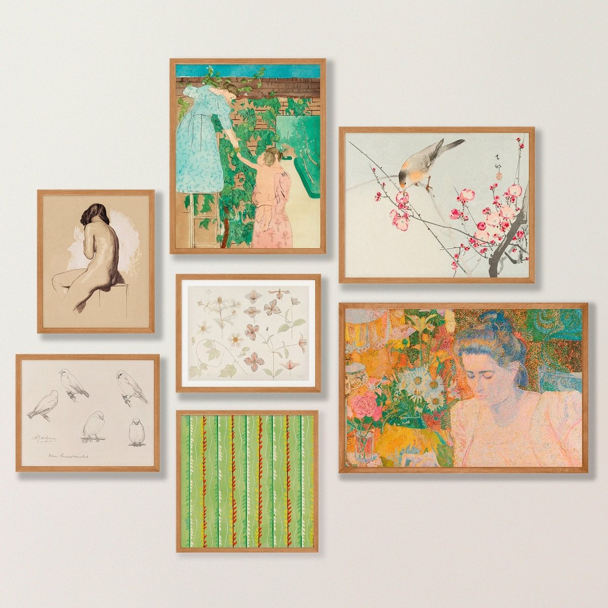 30 Digital Art Prints | GREEN Neutral Vintage Print BUNDLE | NB2