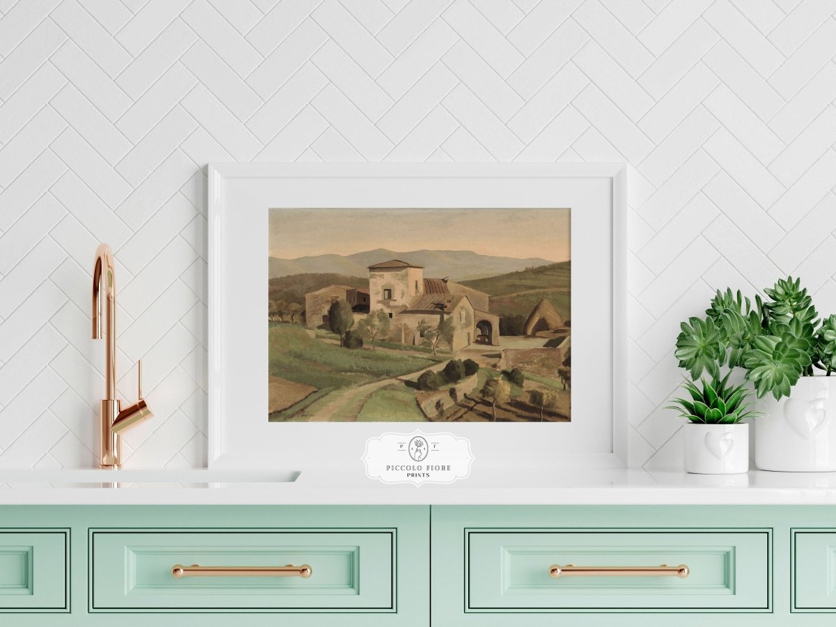 A Tuscan Farm | P377 - Single Art Prints - Piccolo Fiore Prints