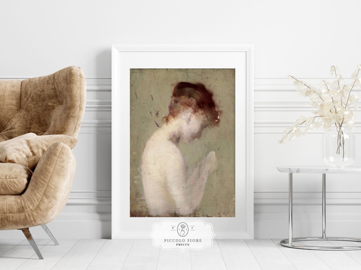 Auburn Nude | P374 - Single Art Prints - Piccolo Fiore Prints