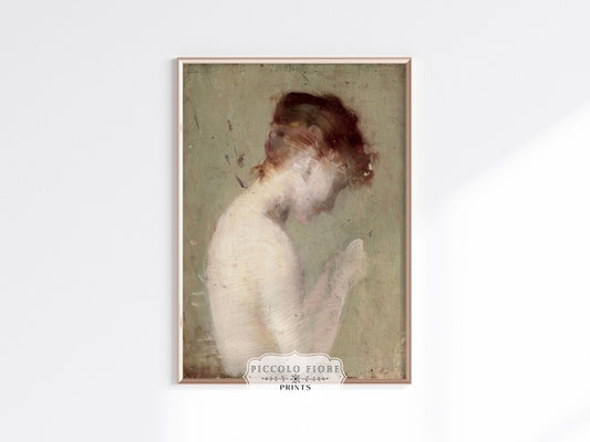 Auburn Nude | P374 - Single Art Prints - Piccolo Fiore Prints