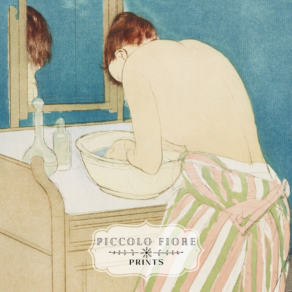 Bathing and Flowers | Gallery Wall Set | 2 Prints | S8 - 1.2 - Gallery Wall Set - Piccolo Fiore Prints