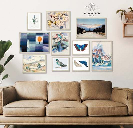 Blue and Cream | Gallery Wall Set | 10 Prints | S10 - 1 - Gallery Wall Set - Piccolo Fiore Prints