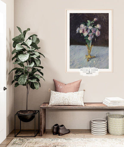 Bouquet of Roses in Crystal Vase | P559 - Single Art Prints - Piccolo Fiore Prints