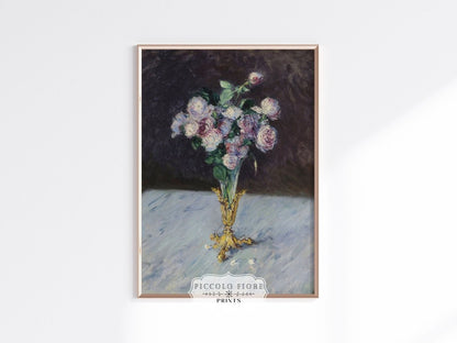 Bouquet of Roses in Crystal Vase | P559 - Single Art Prints - Piccolo Fiore Prints