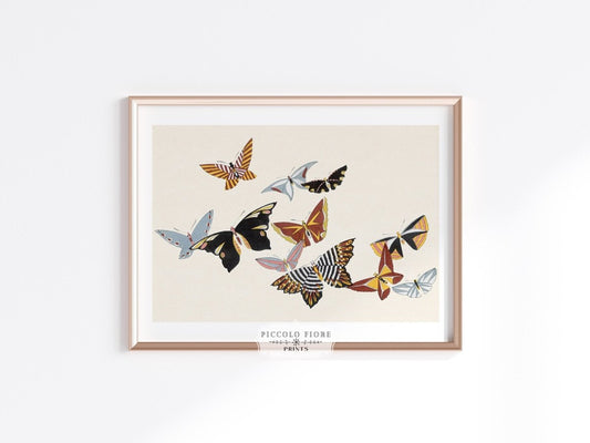 Butterflies | Vintage Japanese Art | P496 - Single Art Prints - Piccolo Fiore Prints