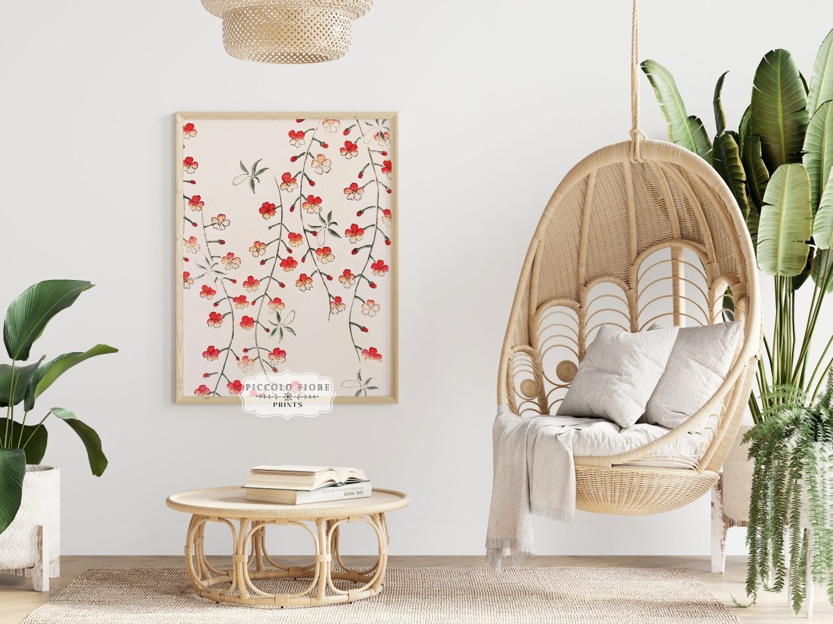 Cherry Blossom Pattern | Vintage Japanese Art | P322 - Single Art Prints - Piccolo Fiore Prints
