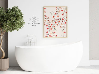 Cherry Blossom Pattern | Vintage Japanese Art | P322 - Single Art Prints - Piccolo Fiore Prints