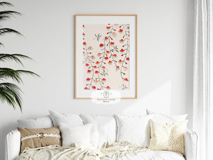 Cherry Blossom Pattern | Vintage Japanese Art | P322 - Single Art Prints - Piccolo Fiore Prints