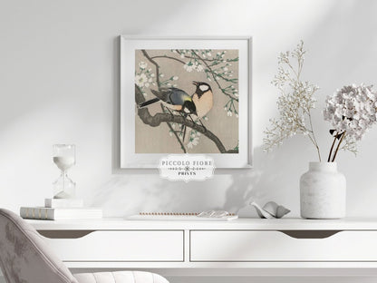 Cherry Branch | Vintage Japanese Art | P279 - Single Square Art Prints - Piccolo Fiore Prints
