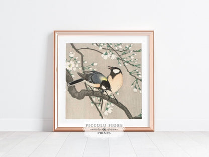Cherry Branch | Vintage Japanese Art | P279 - Single Square Art Prints - Piccolo Fiore Prints