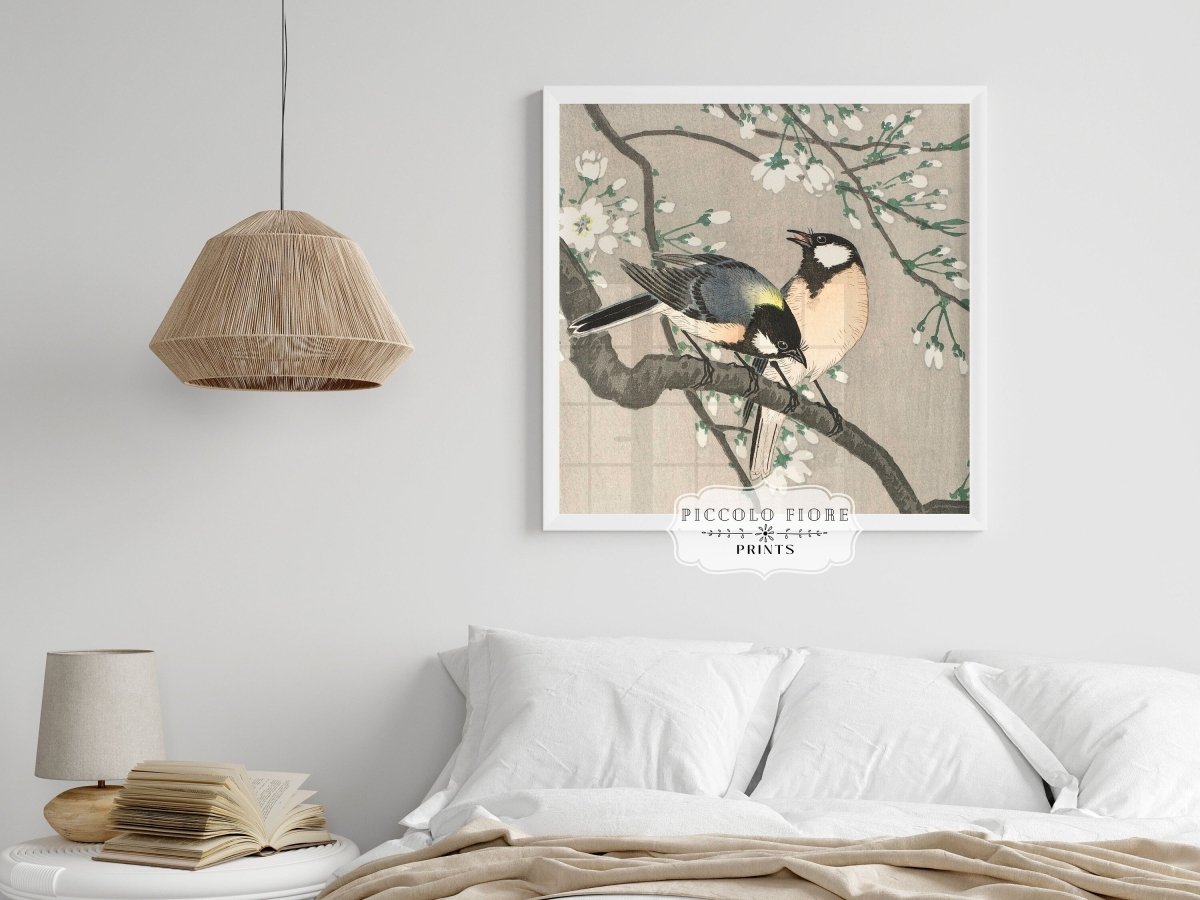 Cherry Branch | Vintage Japanese Art | P279 - Single Square Art Prints - Piccolo Fiore Prints