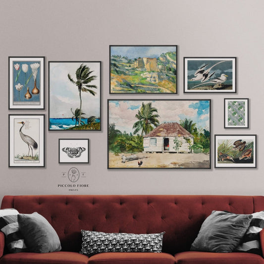 Coastal Blue | Gallery Wall Set | 9 Prints | S9 - 2 - Gallery Wall Set - Piccolo Fiore Prints