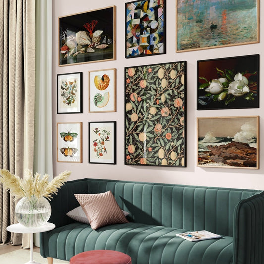 Coastal Butterflies and Seashells | Gallery Wall Set | 10 Prints | M10 - 2 - Gallery Wall Set - Piccolo Fiore Prints