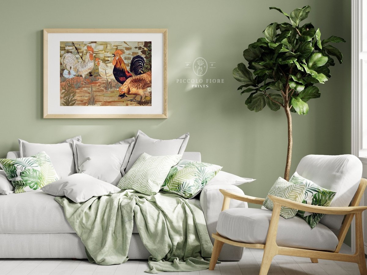 Coqs et Poules | P247 - Single Art Prints - Piccolo Fiore Prints