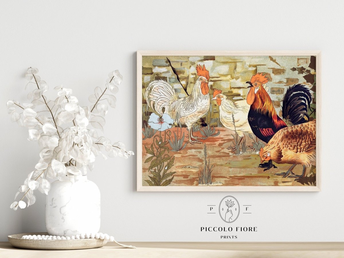 Coqs et Poules | P247 - Single Art Prints - Piccolo Fiore Prints