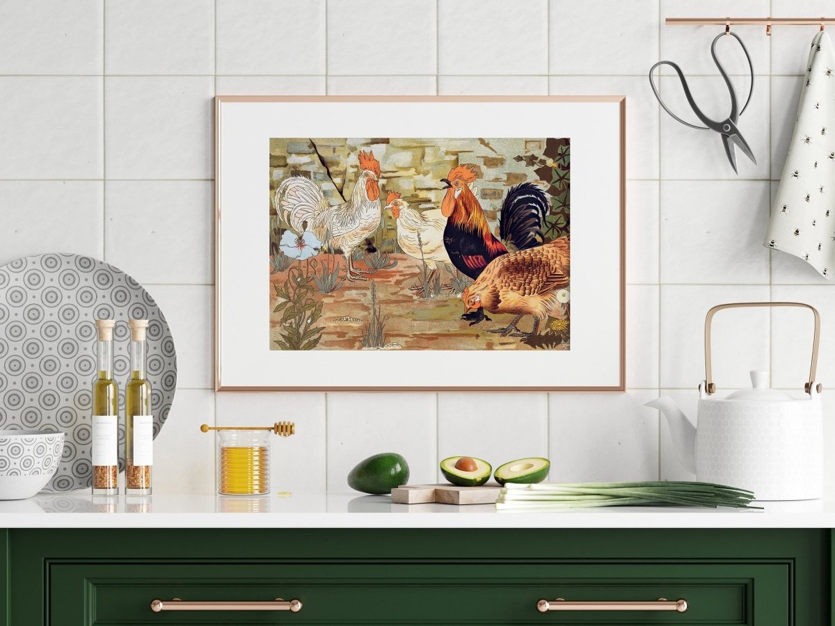Coqs et Poules | P247 - Single Art Prints - Piccolo Fiore Prints