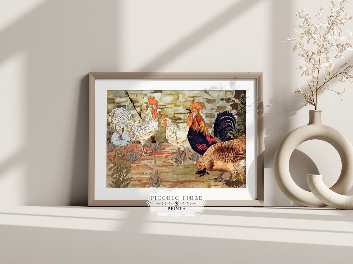 Coqs et Poules | P247 - Single Art Prints - Piccolo Fiore Prints
