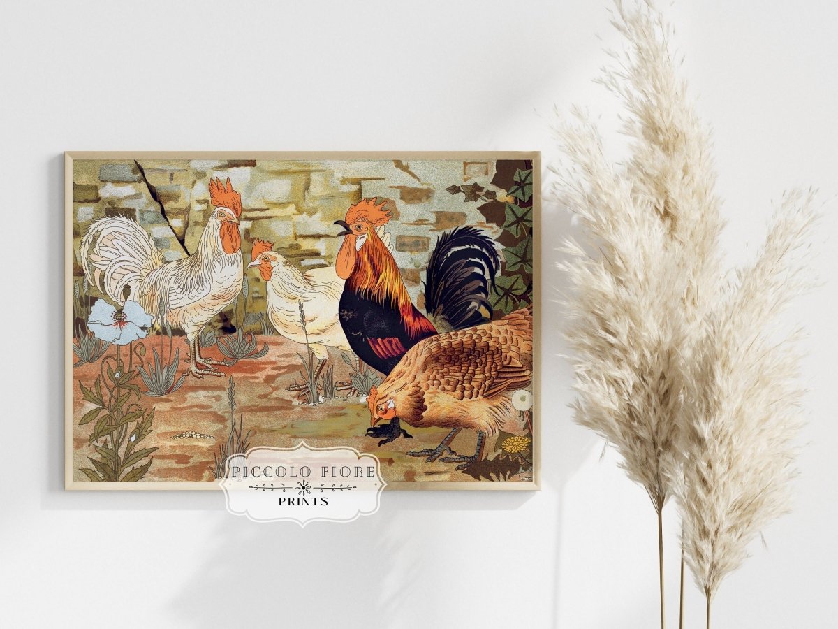 Coqs et Poules | P247 - Single Art Prints - Piccolo Fiore Prints