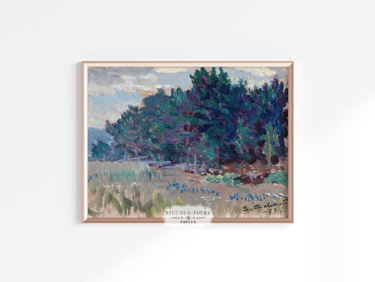 Country Landscape with Trees | P470 - Single Art Prints - Piccolo Fiore Prints
