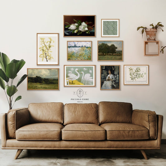 Country Sage Green | Gallery Wall Set | 9 Prints | S9 - 10 - Gallery Wall Set - Piccolo Fiore Prints