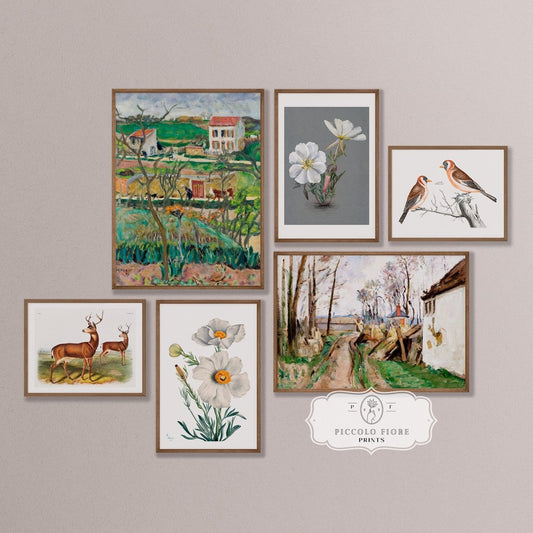 Country Wildlife | Gallery Wall Set | 6 Prints | S13 - 1.2 - Gallery Wall Set - Piccolo Fiore Prints