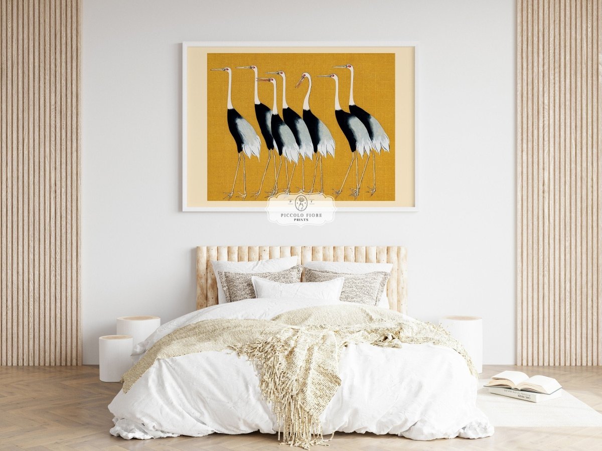 Crane Birds | P352 - Single Art Prints - Piccolo Fiore Prints