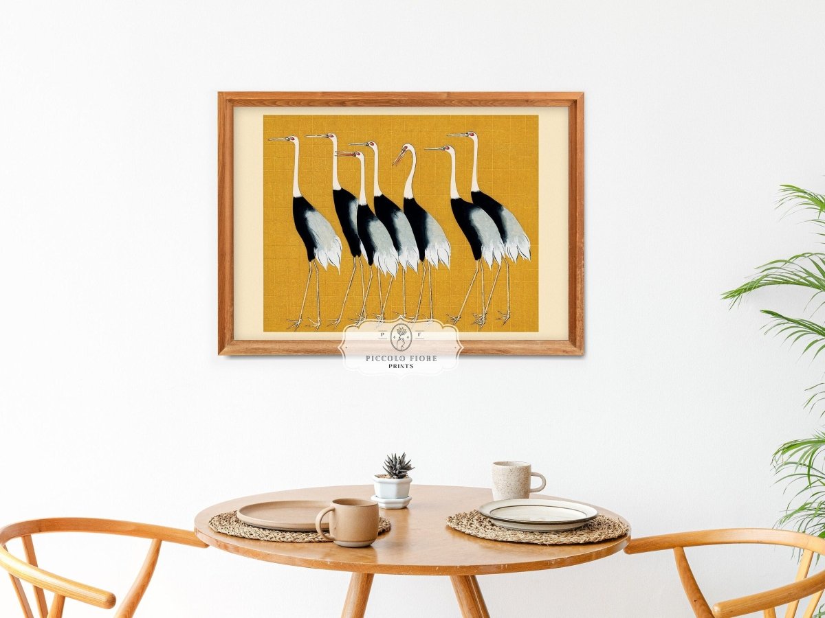 Crane Birds | P352 - Single Art Prints - Piccolo Fiore Prints