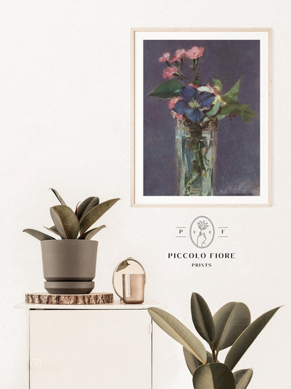 Crystal Vase of Flowers | P473 - Single Art Prints - Piccolo Fiore Prints