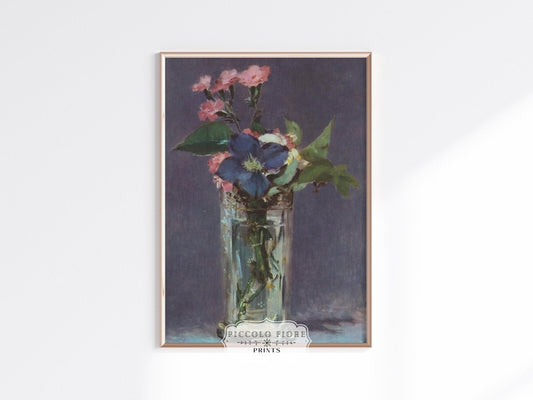 Crystal Vase of Flowers | P473 - Single Art Prints - Piccolo Fiore Prints