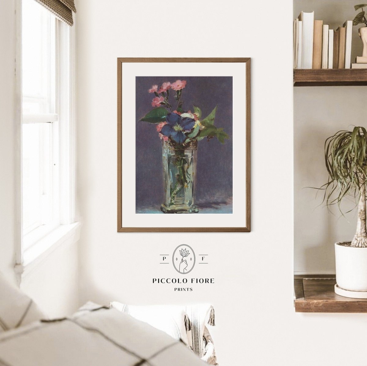 Crystal Vase of Flowers | P473 - Single Art Prints - Piccolo Fiore Prints